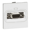 Розетка HD15-VGA 2 модула с клемна връзка цвят бял Mosaic Legrand