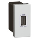 Розетка USB за зареждане тип А 1.1A 5.5W 1 модул цвят Алуминий Mosaic Legrand
