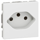 Контакт Swiss стандарт 2P+E 10A 2 модула цвят бял Mosaic Legrand