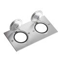 Метална основа Inox двойна квадратна IP44/IK08 Legrand