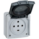 Контакт Plexo IP55 20A 3P+N+E 230V открит монтаж сив Legrand