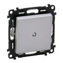 Еднополюсен ключ с подсветка LED 3мА цвят алуминий Valena Life Legrand