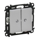 Сериен ключ с подсветка LED 0.15мА цвят алуминий Valena Life Legrand