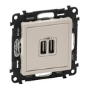 Розетка 2хUSB за зареждане тип A 2.4A 12W цвят крем Valena Life Legrand
