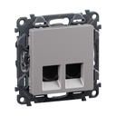 Розетка 2xRJ45 cat.6 UTP цвят алуминий Valena Life Legrand