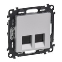 Розетка 2xRJ45 cat.6A STP цвят алуминий Valena Life Legrand