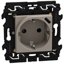 Контакт ШУКО 2P+E 16A + USB тип C 1.5A 7.5W с носеща рамка 2 модула цвят Камък Light Now Bticino