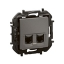 Розетка 2xRJ45 cat.6A STP цвят Сив Niloe New Legrand