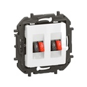 Розетка за тонколони двойна цвят Бял Niloe New Legrand
